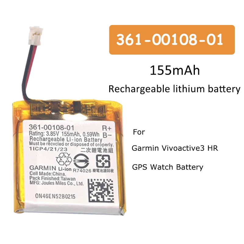 Replacement Battery 361-00108-01 Rechargeable Li-ion Lithium Batteries for For Garmin Vivoactive 3 GPS Smartwatch
Replacement Battery 361-00108-01 Rechargeable Li-ion Lithium Batteries for For Garmin Vivoactive 3 GPS Smartwatch