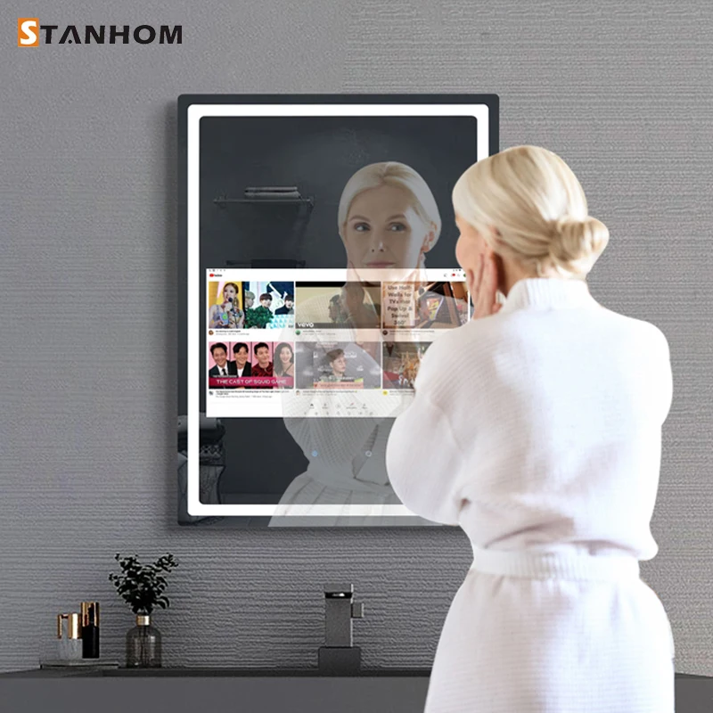 Custom Size STANHOM CE FCC Modern Hotel Home Magic WIFI Android OS Touch Screen LED Smart Mirror
Custom Size STANHOM CE FCC Modern Hotel Home Magic WIFI Android OS Touch Screen LED Smart Mirror