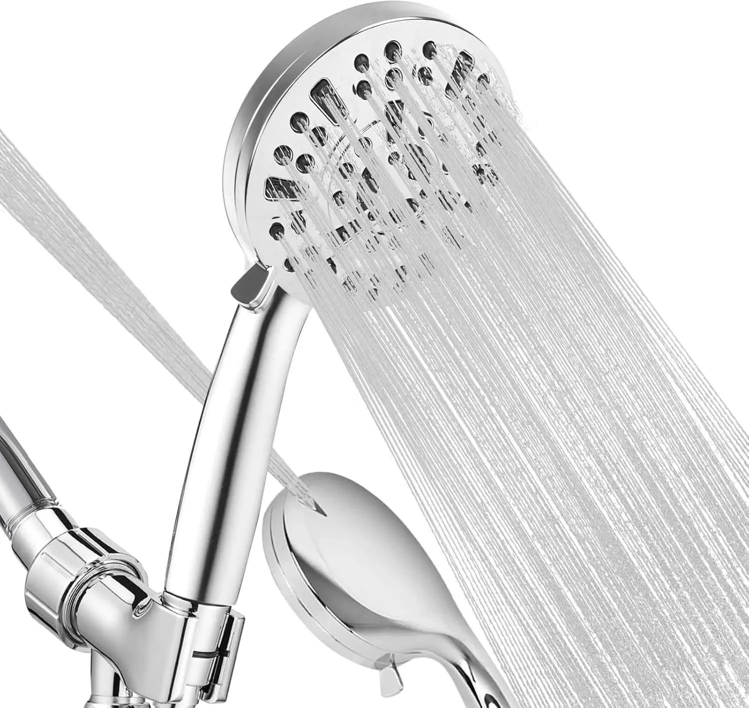 High Pressure Shower Head with Handheld, 10 Mode Anti-Clog Nozzles, Built-In 2 Power Wash for Tub, Tile & Pets, 59 Inch Hose &
High Pressure Shower Head with Handheld, 10 Mode Anti-Clog Nozzles, Built-In 2 Power Wash for Tub, Tile & Pets, 59 Inch Hose &
