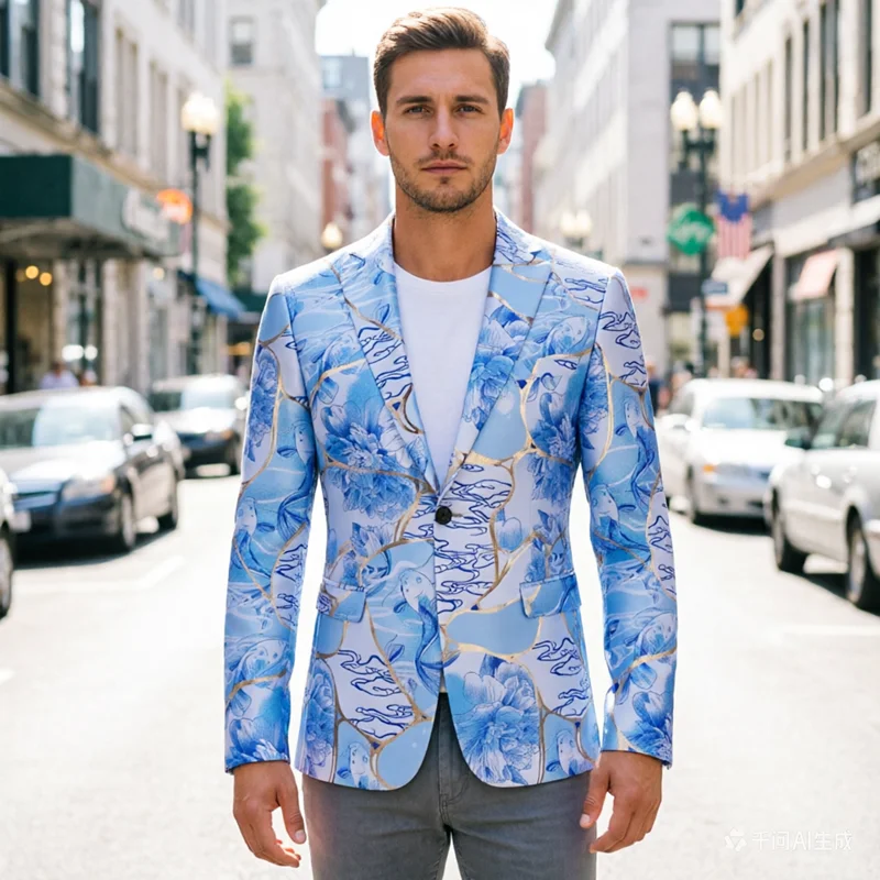 Brand Men Luxurious Jacquard Suit One Button Jacket Golden / Blue / Pink Fashion Male Wedding Dance Party Dress Blazers Coats
Brand Men Luxurious Jacquard Suit One Button Jacket Golden / Blue / Pink Fashion Male Wedding Dance Party Dress Blazers Coats