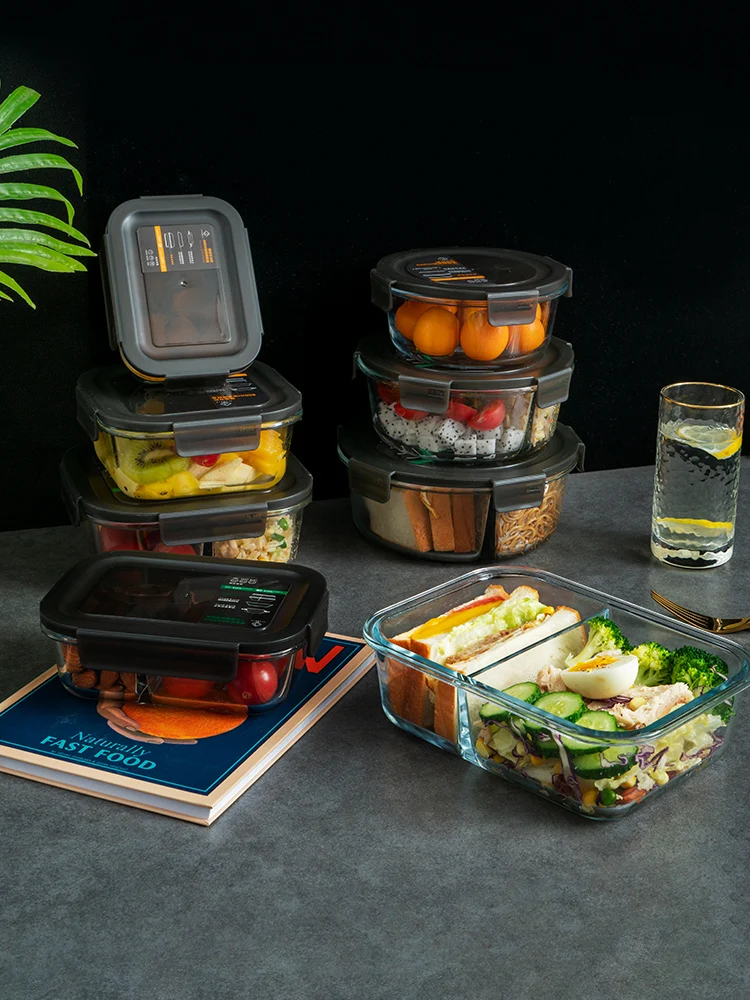 Rectangular Glass Lunch Box Microwave Heating Special Lunch Box Lunch with Lid Fresh-keeping Round Household Tableware
Rectangular Glass Lunch Box Microwave Heating Special Lunch Box Lunch with Lid Fresh-keeping Round Household Tableware