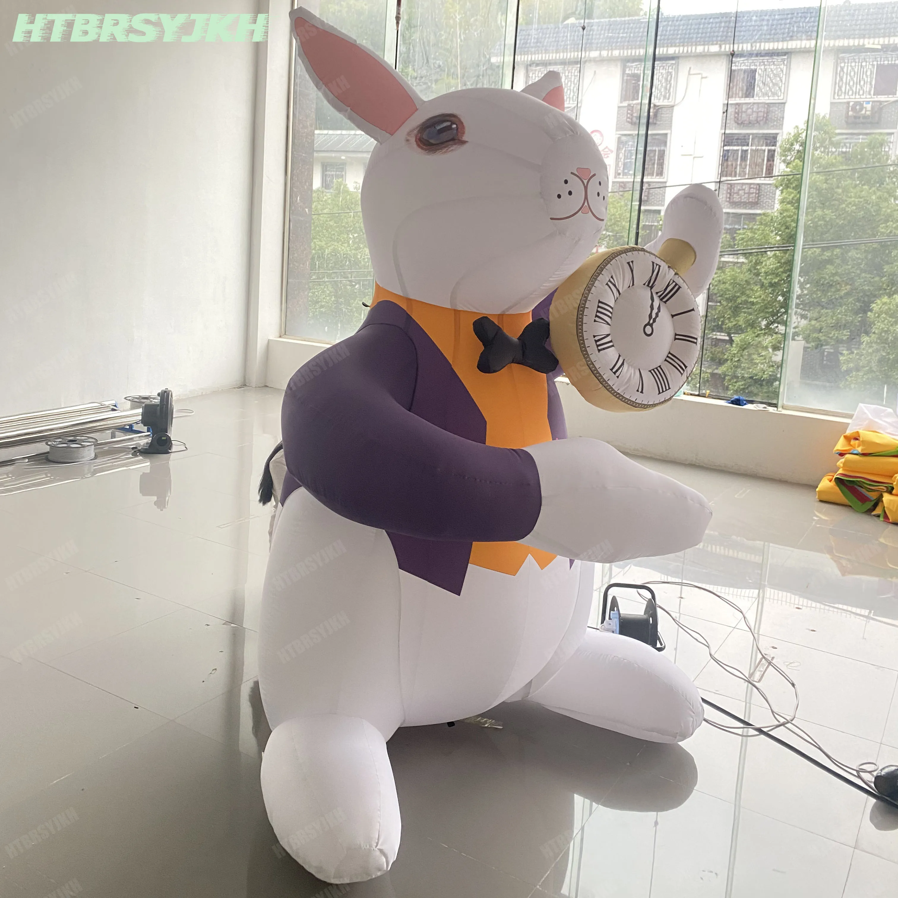 3M Giant Inflatable Cartoon Easter Rabbit Magic Clock Air Blow Bunny with White LED Light Event Decoration Kids Advertising
3M Giant Inflatable Cartoon Easter Rabbit Magic Clock Air Blow Bunny with White LED Light Event Decoration Kids Advertising