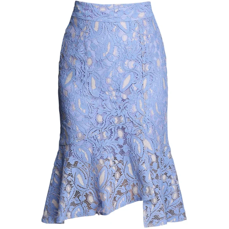 Vintage Elegant Lace Hook Flower Hollow Mermaid Skirt 2025 Summer New Fashion Office Lady Commute Ruffle Asymmetrical Knee Skirt
Vintage Elegant Lace Hook Flower Hollow Mermaid Skirt 2025 Summer New Fashion Office Lady Commute Ruffle Asymmetrical Knee Skirt