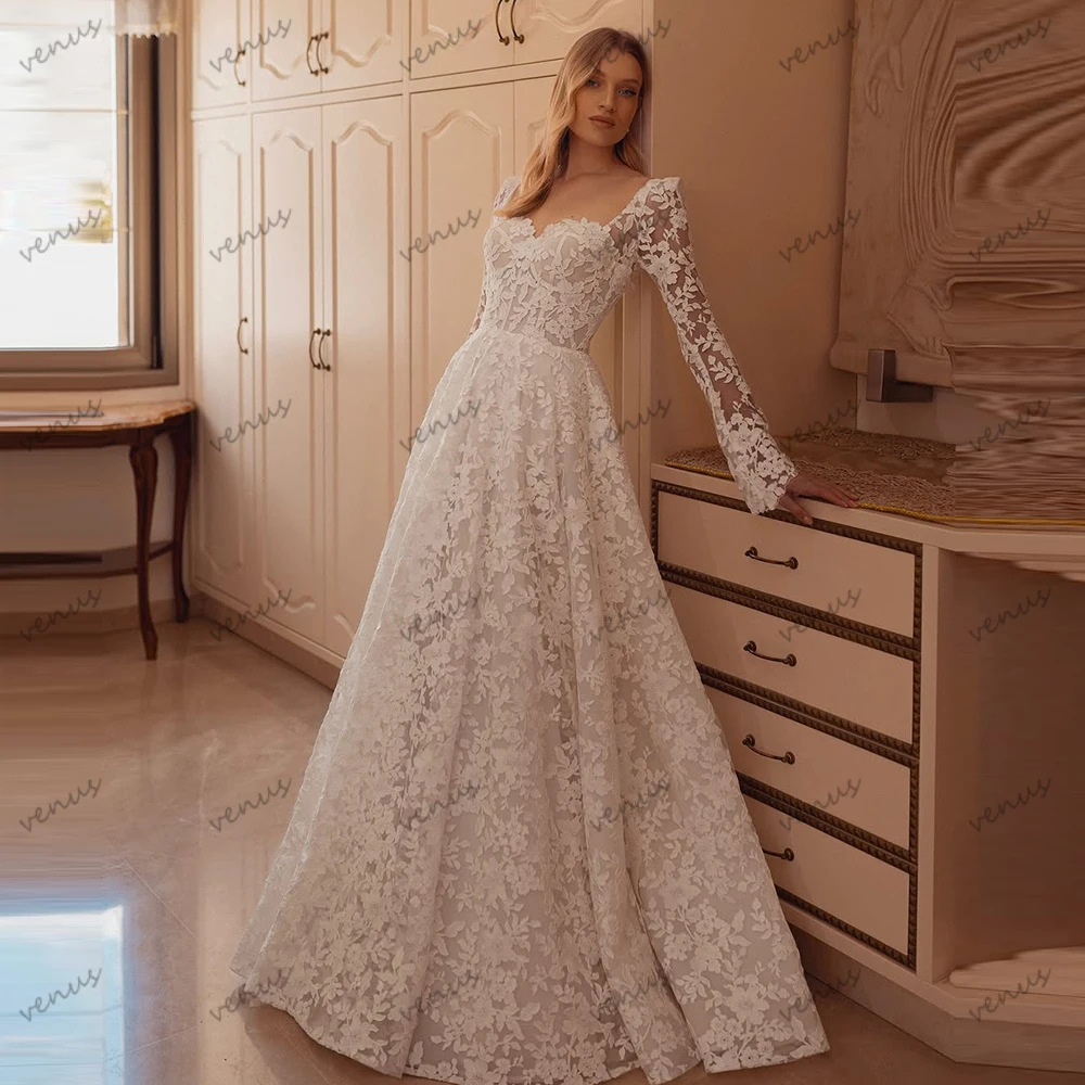 Glamorous Wedding Dresses A Line Lace Bridal Gowns Charming Robes Modest Full Sleeves Pretty Customized Vestidos De Novia 2026
Glamorous Wedding Dresses A Line Lace Bridal Gowns Charming Robes Modest Full Sleeves Pretty Customized Vestidos De Novia 2026