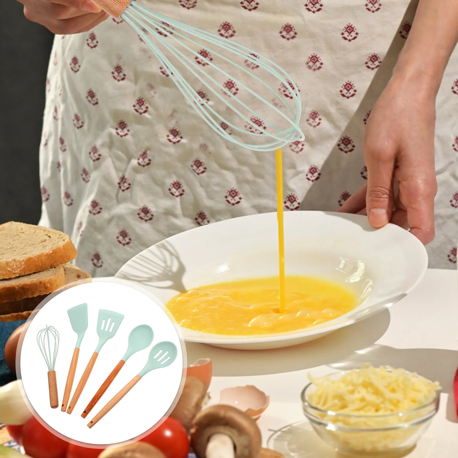 5Pcs Kitchen Utensils Silicone Cooking Set Heat Resistant Non-Stick Cooking Tools
5Pcs Kitchen Utensils Silicone Cooking Set Heat Resistant Non-Stick Cooking Tools