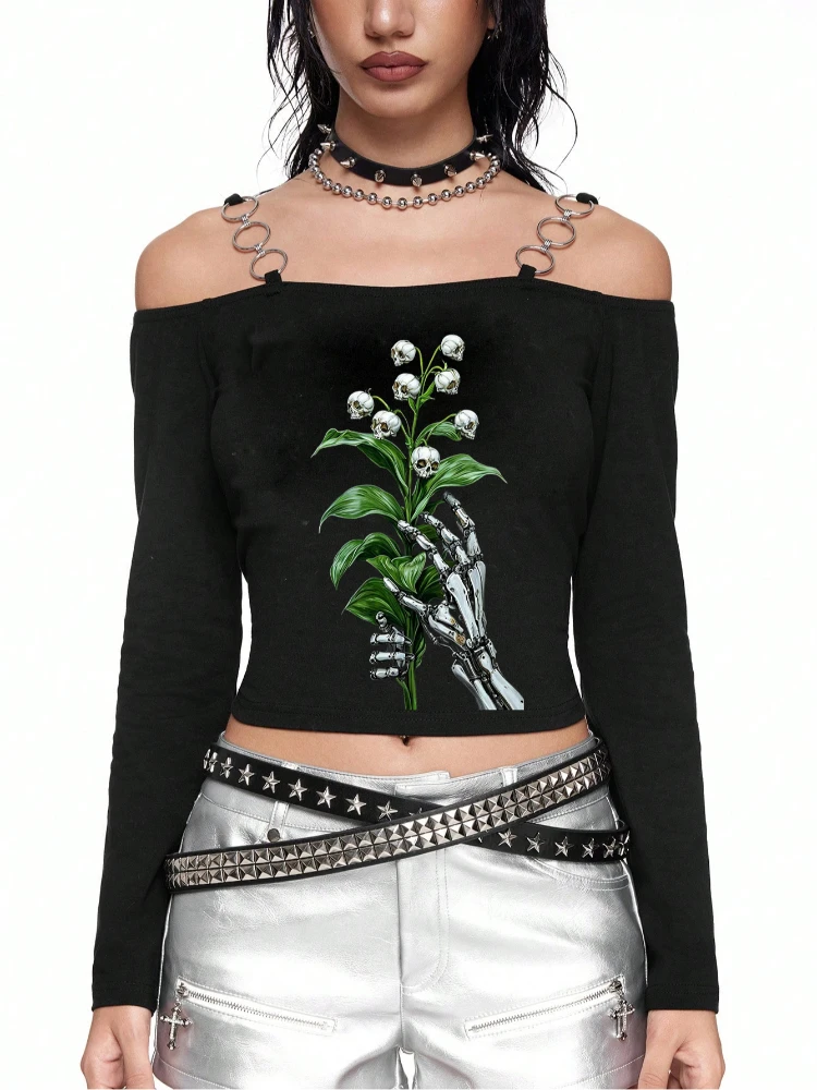 Summer women's gothic street fashion Peplum top retro hand-painted pattern long sleeved hooded wrapped T-shirt Y2k clothing
Summer women's gothic street fashion Peplum top retro hand-painted pattern long sleeved hooded wrapped T-shirt Y2k clothing