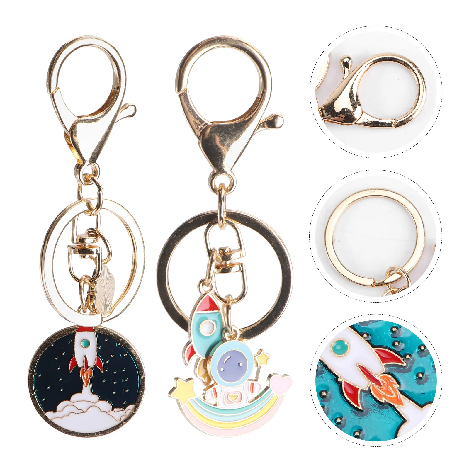 2 Pcs Alloy Key Chain Astronaut Design nament Pendant Zinc Cartoon Keychains Skin Friendly Portable Gift Idea
2 Pcs Alloy Key Chain Astronaut Design nament Pendant Zinc Cartoon Keychains Skin Friendly Portable Gift Idea