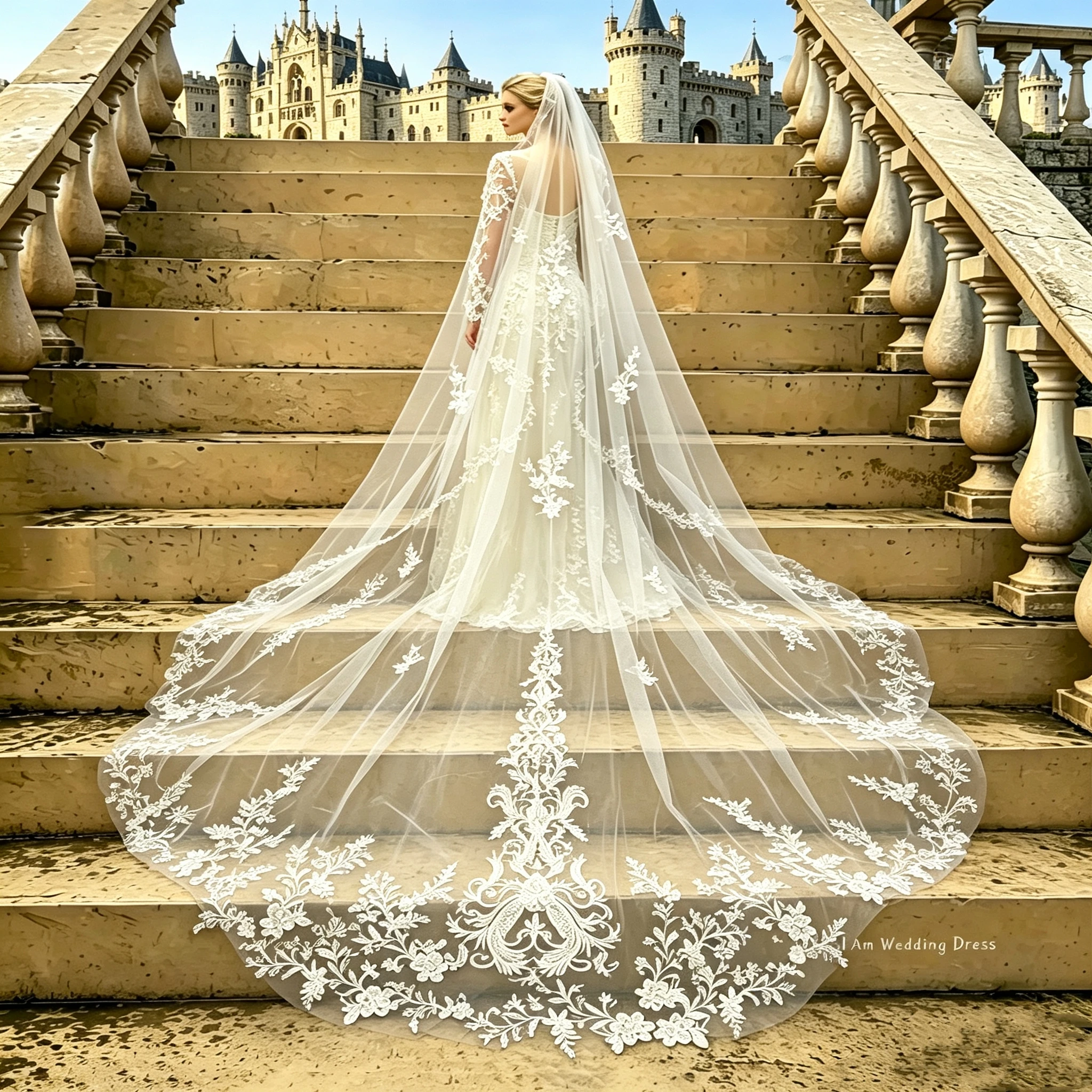 Cathedral Wedding Veil 350CM Long Lace Applique Bridal Veil With Comb Ivory Tulle 1 Tier Wedding Accessories
Cathedral Wedding Veil 350CM Long Lace Applique Bridal Veil With Comb Ivory Tulle 1 Tier Wedding Accessories