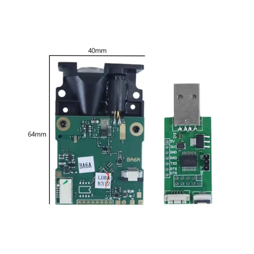 20HZ Optical Sensor Chip Rangefinder 100m Laser Distance Measuring Device with TX RX for Industrial Monitoring Equipment