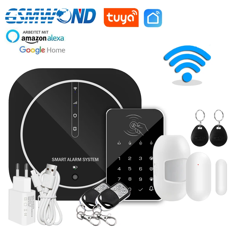 Tuya WiFi Alarm System GSM Smart Home Security Protection Alarm 11 Language Switching Support Alexa Google Assistant
Tuya WiFi Alarm System GSM Smart Home Security Protection Alarm 11 Language Switching Support Alexa Google Assistant