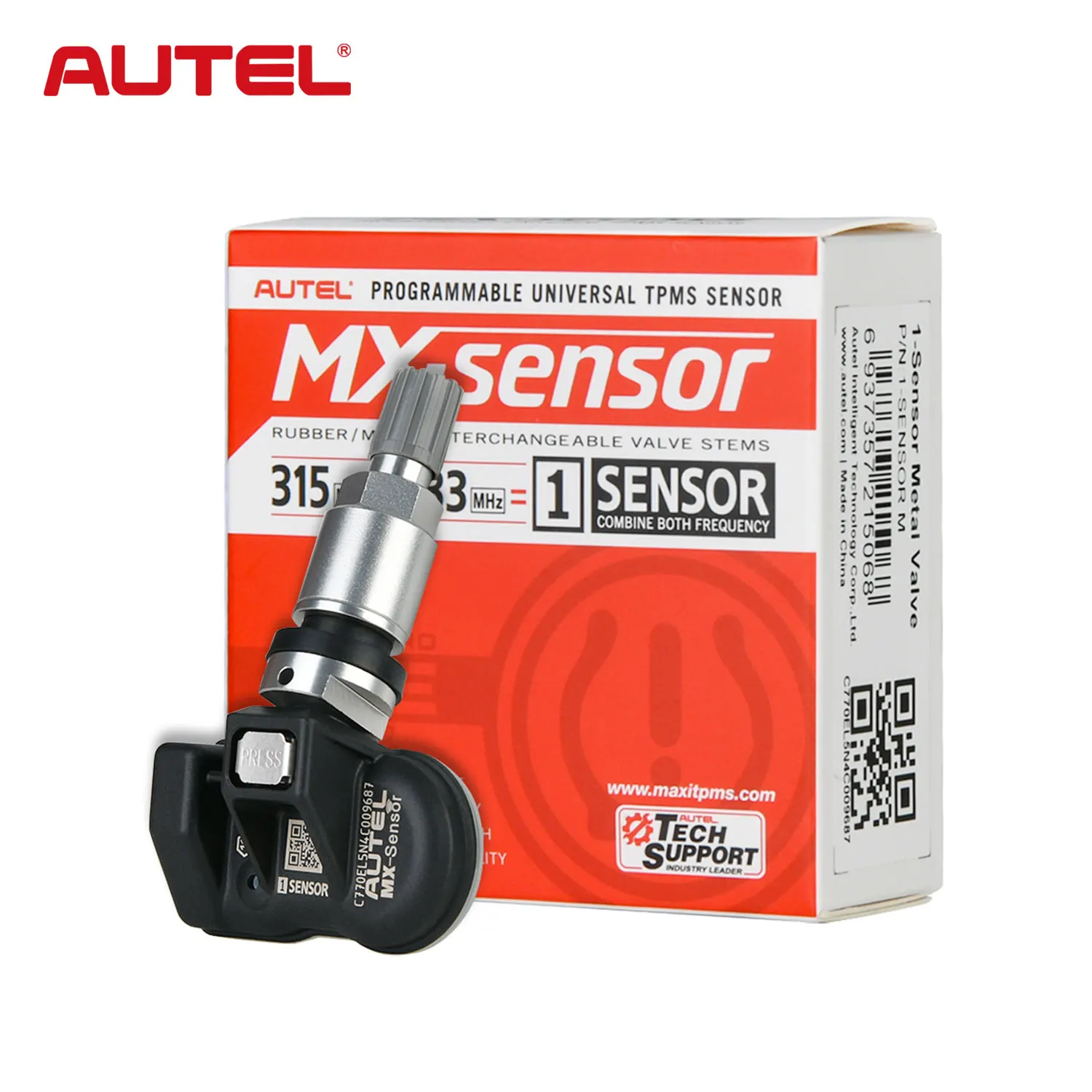 Autel MX Sensor M Metal 433MHz & 315MHz 2in1 Tire Pressure Monitoring System Altar Universal Auto TPMS Tire Gauge For All Cars
Autel MX Sensor M Metal 433MHz & 315MHz 2in1 Tire Pressure Monitoring System Altar Universal Auto TPMS Tire Gauge For All Cars