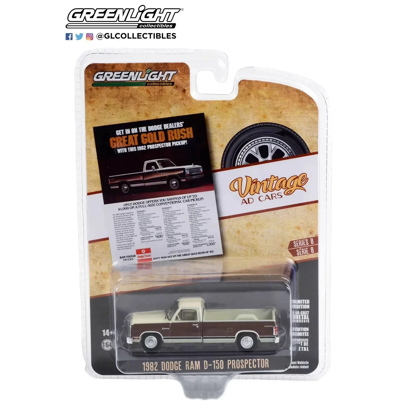 1:64 1982 DODGE RAM D-150 PROSPECTOR High Simulation Diecast Car Metal Alloy Model Car Children's toys Child ornament
1:64 1982 DODGE RAM D-150 PROSPECTOR High Simulation Diecast Car Metal Alloy Model Car Children's toys Child ornament
