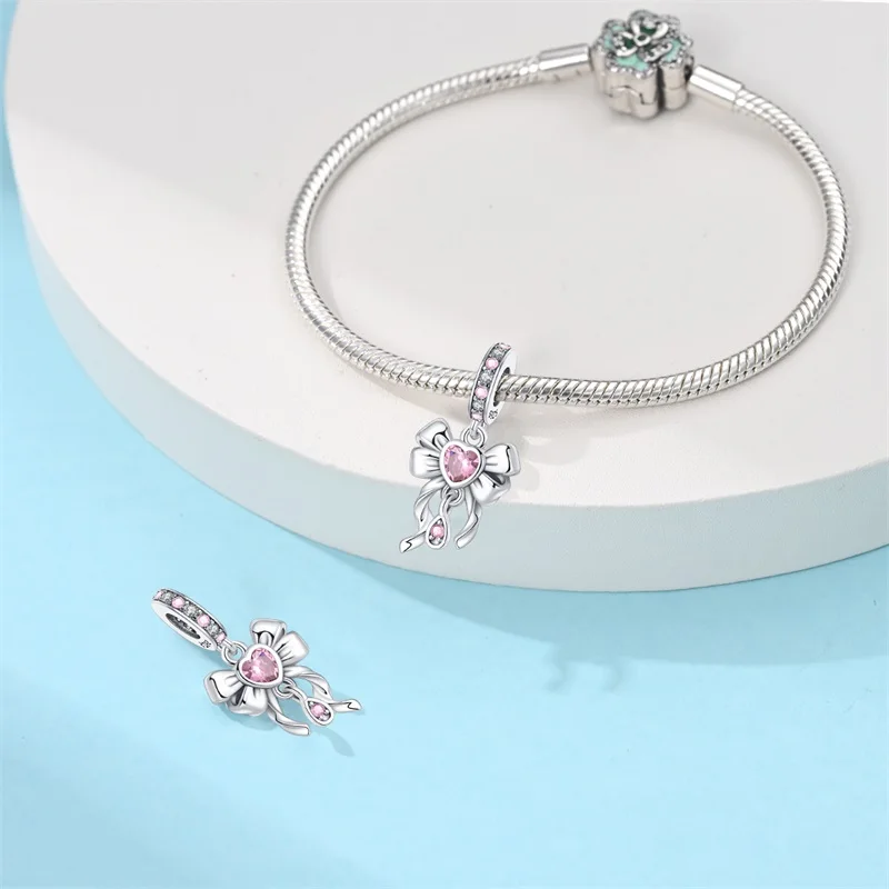 925 Sterling Silver Sweet Bow Charms Pendant Fit 3mm Original Bracelet DIY Women Exquisite Wedding Anniversary Jewelry Gifts
925 Sterling Silver Sweet Bow Charms Pendant Fit 3mm Original Bracelet DIY Women Exquisite Wedding Anniversary Jewelry Gifts