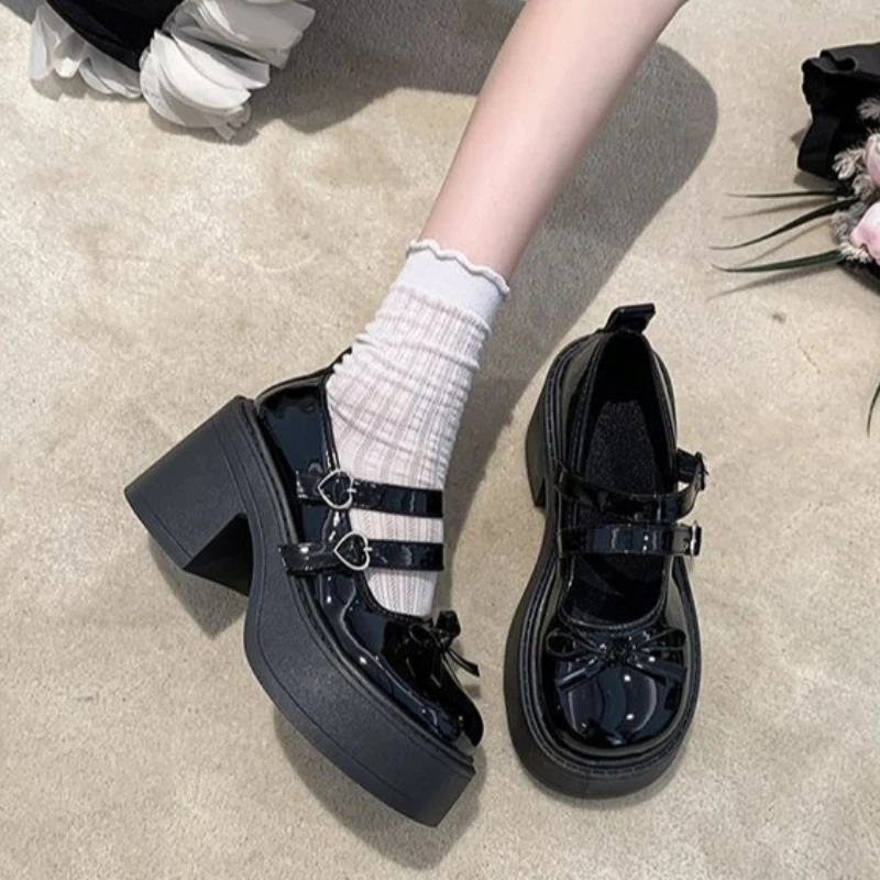 Fashion Women Mary Jane Leather Shoes Block Heel Round Toe Bow Decor Lightweight Non Slip Rubber Outsole Breathable
Fashion Women Mary Jane Leather Shoes Block Heel Round Toe Bow Decor Lightweight Non Slip Rubber Outsole Breathable