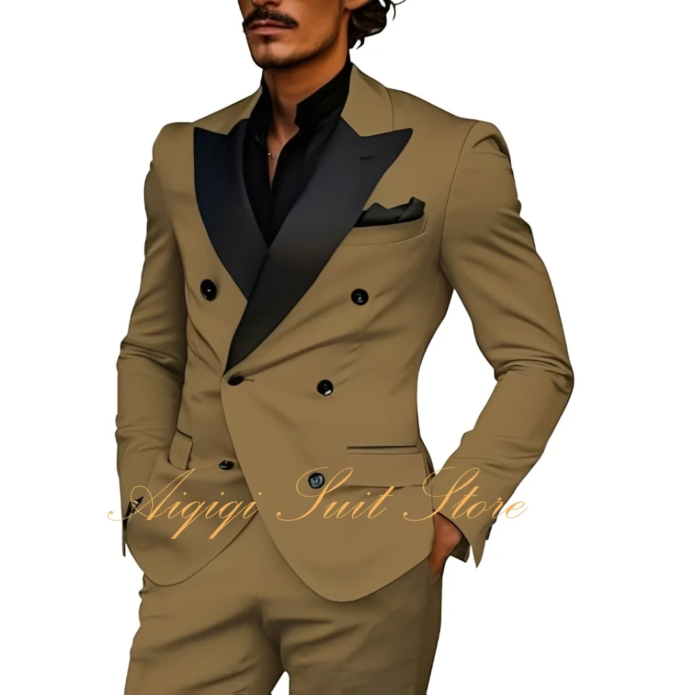 Мужские костюмы, комплект из двух предметов, мужской приталенный костюм для свадьбы, формальный двубортный пиджак, смокинг для выпускного вечера, выпускного вечера для мужчин
Мужские костюмы, комплект из двух предметов, мужской приталенный костюм для свадьбы, формальный двубортный пиджак, смокинг для выпускного вечера, выпускного вечера для мужчин