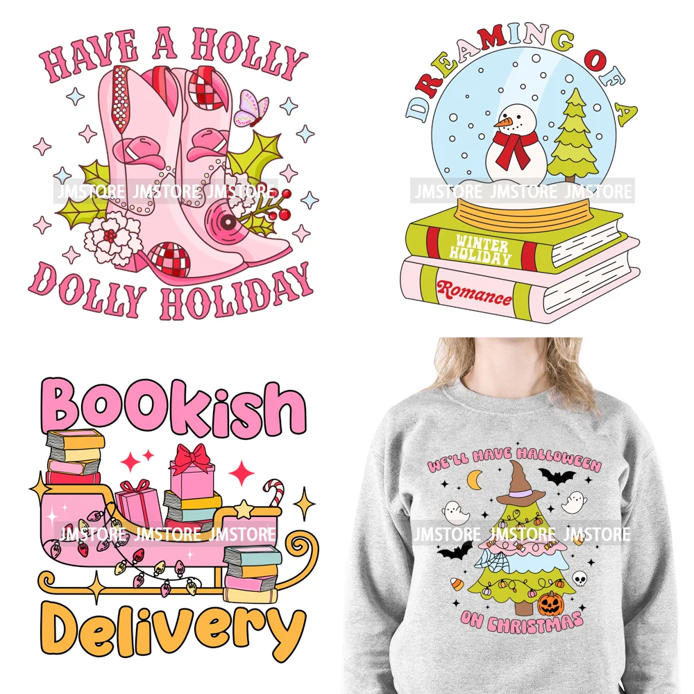 Merry Christmas Bookish Reading Season Holly Jolly Festive Holiday Iron On DTF Transfers Stickers Ready To Press For T-shirts
Merry Christmas Bookish Reading Season Holly Jolly Festive Holiday Iron On DTF Transfers Stickers Ready To Press For T-shirts