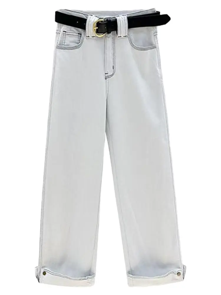 Korean Style Casual Straight Leg Jeans Women's High Waist Eighteen Tube Pants Summer Fashion Elegant Versatile Denim Skinnies
Korean Style Casual Straight Leg Jeans Women's High Waist Eighteen Tube Pants Summer Fashion Elegant Versatile Denim Skinnies