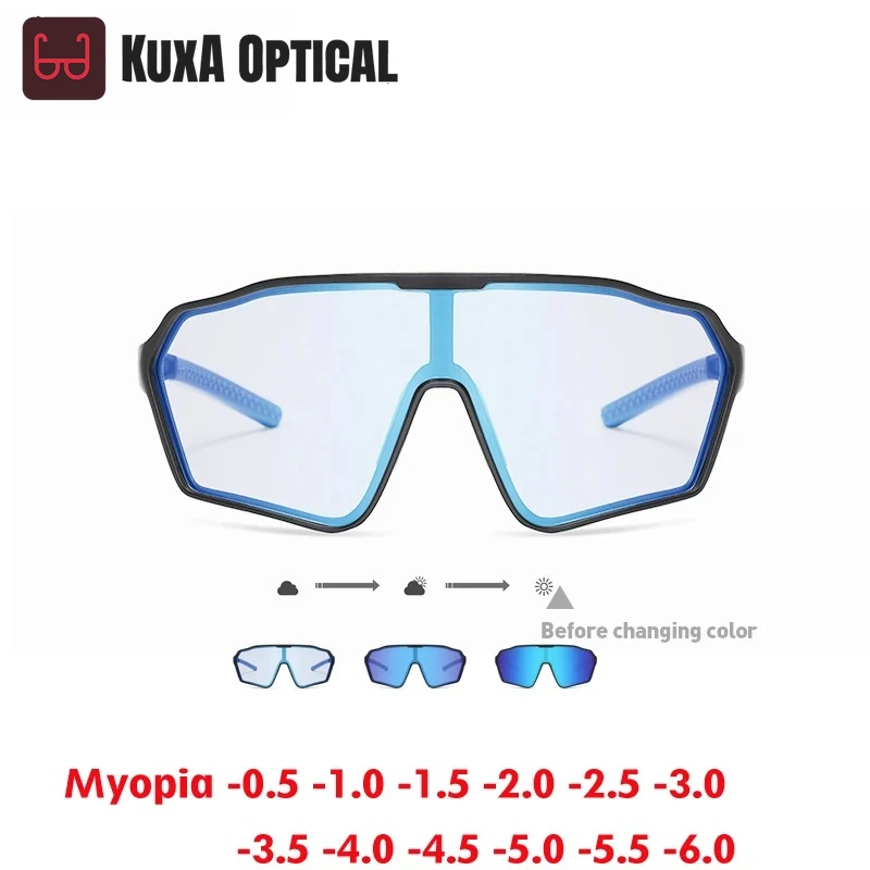 KUXA 2026 NEW TR90 Sports Discoloration Prescription Sunglasses UV400 Men Women Myopia Glasses Cycling Goggles optics Eyewear
KUXA 2026 NEW TR90 Sports Discoloration Prescription Sunglasses UV400 Men Women Myopia Glasses Cycling Goggles optics Eyewear