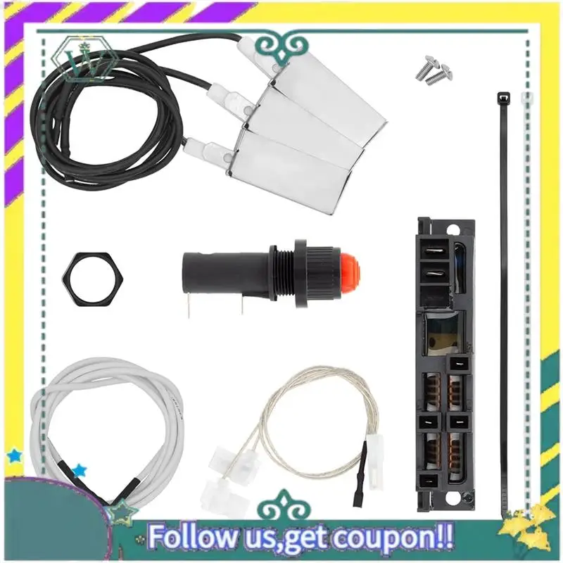 Upgraded 42325 Grill Igniter Kit For Weber Summit B6 Grills, Replacement For Weber Summit Gold/Platinum B6 Models 2000 To 2006
Upgraded 42325 Grill Igniter Kit For Weber Summit B6 Grills, Replacement For Weber Summit Gold/Platinum B6 Models 2000 To 2006