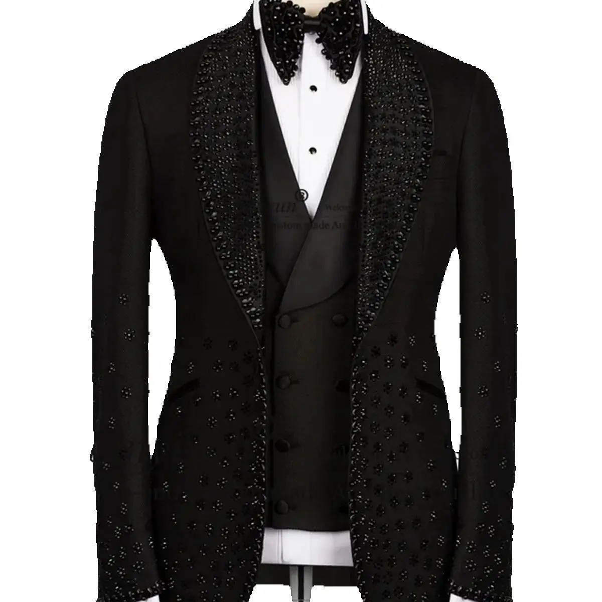 Luxury Beaded Crystals Men Suits 3 Pieces Set Wedding Groom Tuxedos Slim Fit Male Prom Blazers Customized Party Costume Homme
Luxury Beaded Crystals Men Suits 3 Pieces Set Wedding Groom Tuxedos Slim Fit Male Prom Blazers Customized Party Costume Homme