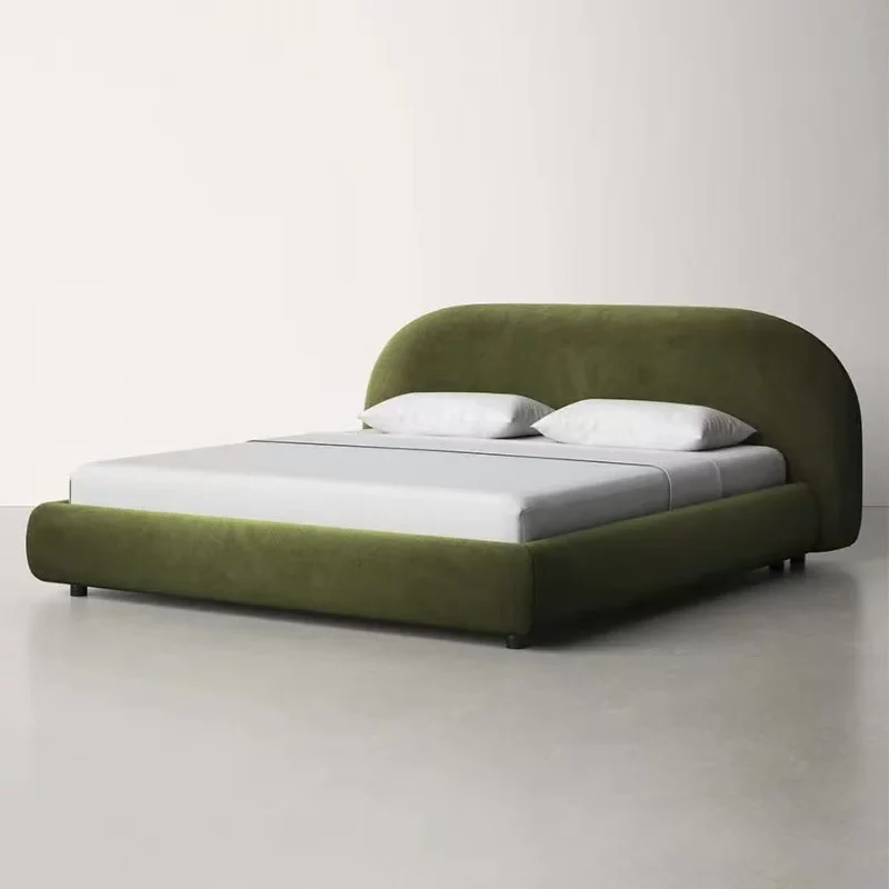 Hot Selling Velvet Boucle Fabric Modern Design Luxury King Size Bed Frame Queen Bed with Upholstered Double Bed for Bedroom 
Hot Selling Velvet Boucle Fabric Modern Design Luxury King Size Bed Frame Queen Bed with Upholstered Double Bed for Bedroom