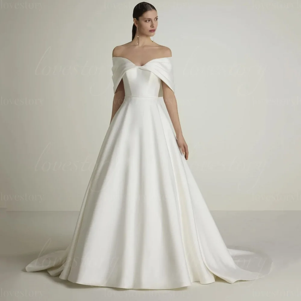 Customized Strapless Simple Wedding Dresses Elegant A Line Bridal Gowns New Off Shoulder Bride Robe vestido de novia
Customized Strapless Simple Wedding Dresses Elegant A Line Bridal Gowns New Off Shoulder Bride Robe vestido de novia