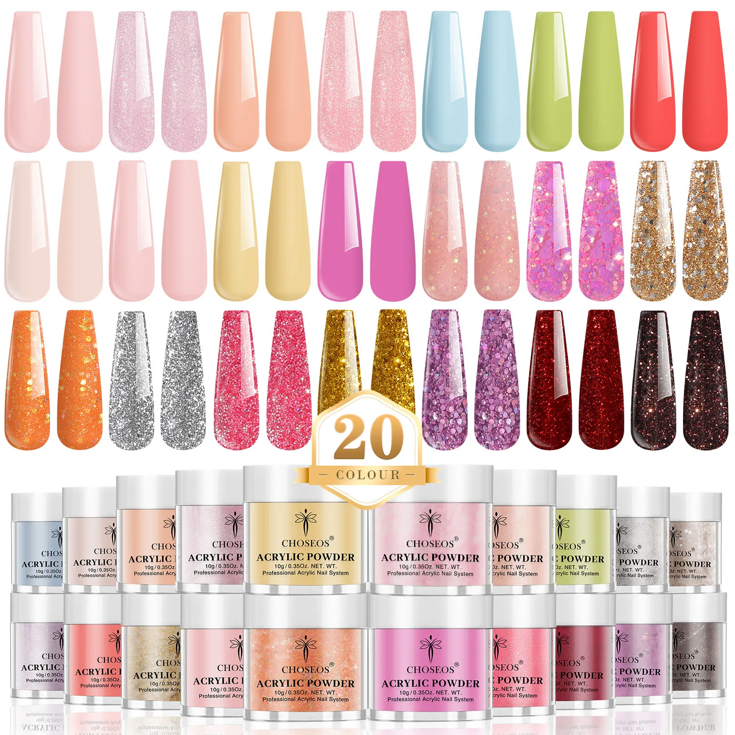 Spring and summer macaron candy color 20 colors acrylic nail powder set for vibrant diy nail art, easy to use for 3D art nail ex
Spring and summer macaron candy color 20 colors acrylic nail powder set for vibrant diy nail art, easy to use for 3D art nail ex