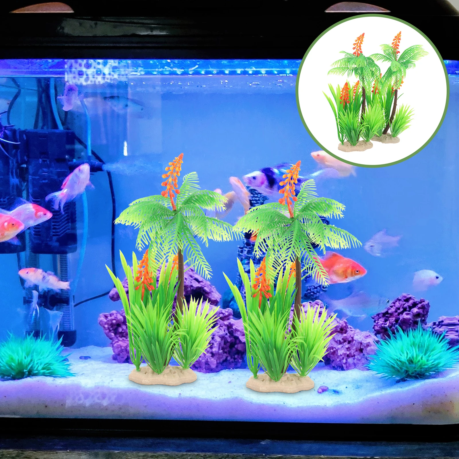 2pcs Simulation Aquarium Decor Artificial Plastic Palm Tree For Aquatic Decoration Lifelike Fish Tank Plants Fish Tank
2pcs Simulation Aquarium Decor Artificial Plastic Palm Tree For Aquatic Decoration Lifelike Fish Tank Plants Fish Tank