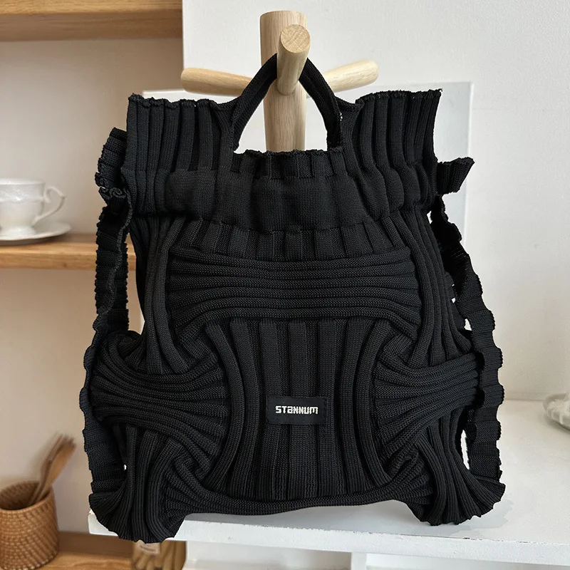 Japanese Korean Style Tote Bag Women Niche Knitted Backpack Shoulder Bag 2025 New Casual Drawstring Bags Fashion Handbag
Japanese Korean Style Tote Bag Women Niche Knitted Backpack Shoulder Bag 2025 New Casual Drawstring Bags Fashion Handbag