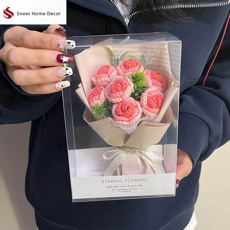 Hand Knitted Woolen Rose Bouquet 520 Flower Gift Imitation Flower Rose Bouquet Simple Style Valentine's Day Gift
Hand Knitted Woolen Rose Bouquet 520 Flower Gift Imitation Flower Rose Bouquet Simple Style Valentine's Day Gift