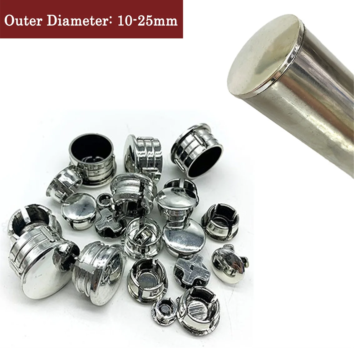 Electroplated Plastic Round Tube Pipe Plugs Blanking End Caps Cover Insert Bungs Furniture Accessories Diameter 16 20 22 25 40
Electroplated Plastic Round Tube Pipe Plugs Blanking End Caps Cover Insert Bungs Furniture Accessories Diameter 16 20 22 25 40
