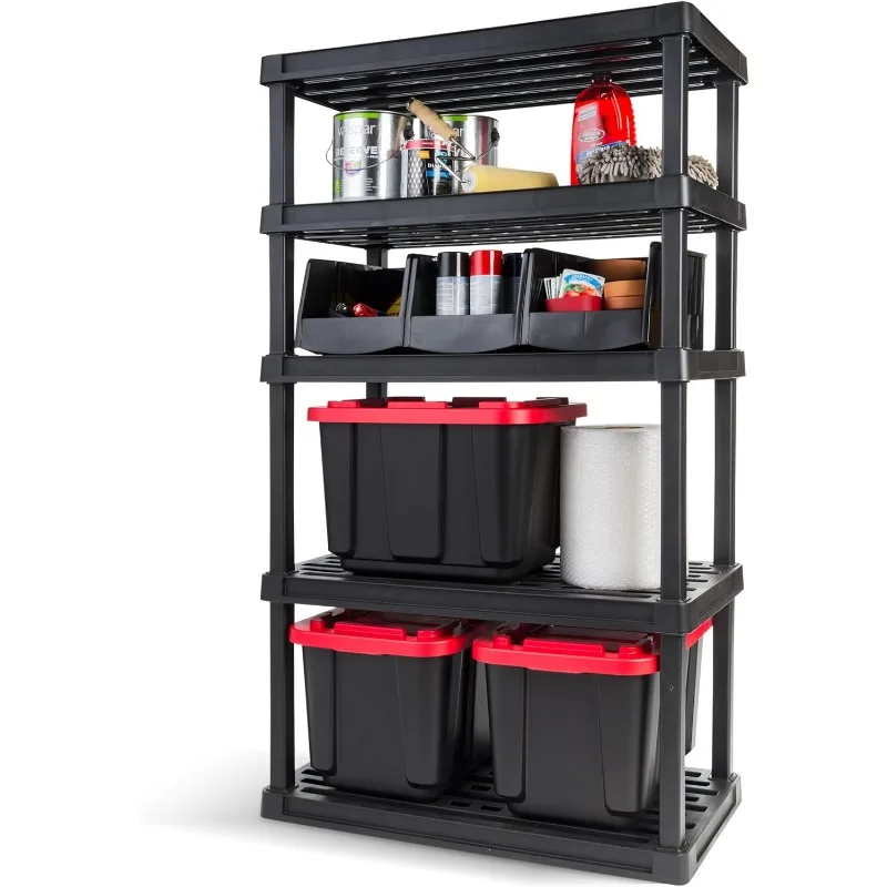 5-Tier Heavy Duty Shelving Unit, 67.5" Fixed Height, Large Modular Garage Rack Shelf Storage Organizer for Home
5-Tier Heavy Duty Shelving Unit, 67.5" Fixed Height, Large Modular Garage Rack Shelf Storage Organizer for Home