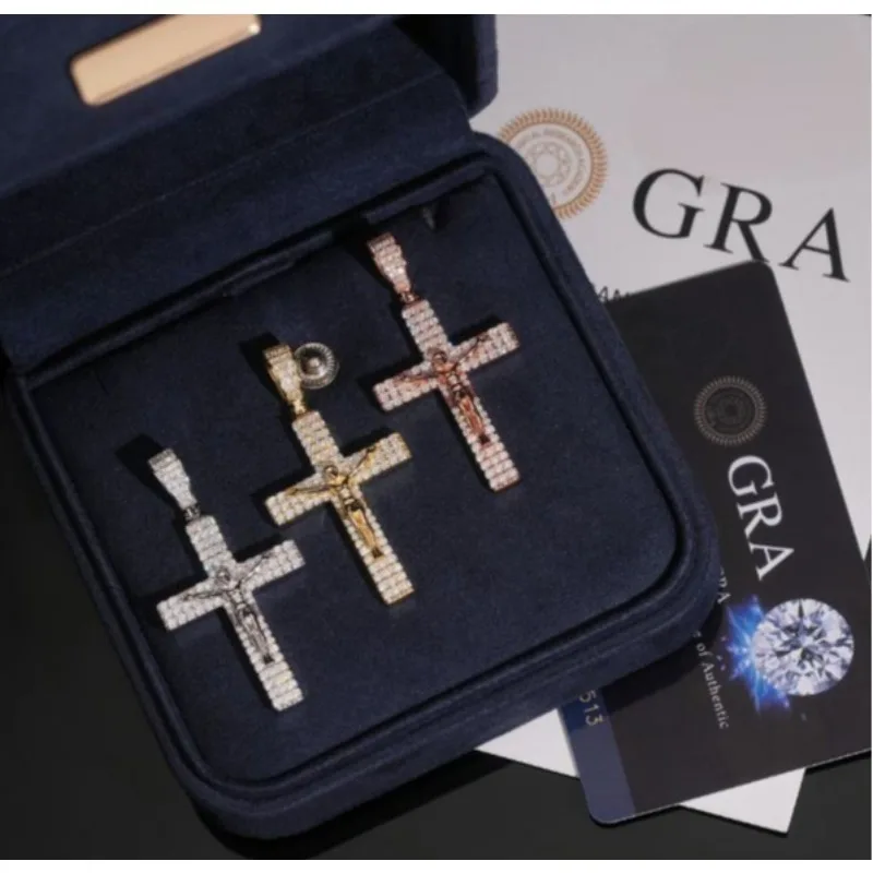LYEE CYEE 3-Way Iced Crucifix Set: Gold/Rose Gold/Silver Plated S925 Pendants with Moissanite. Full GRA-Certified Hip-Hop
LYEE CYEE 3-Way Iced Crucifix Set: Gold/Rose Gold/Silver Plated S925 Pendants with Moissanite. Full GRA-Certified Hip-Hop