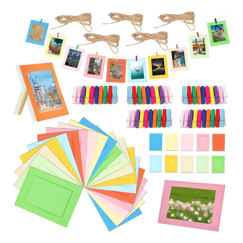 P4-105Pcs 6 Inch Colorful Paper Photo Frames Set For 4 X 6Inch Photo, Hanging Photo Display Frames
P4-105Pcs 6 Inch Colorful Paper Photo Frames Set For 4 X 6Inch Photo, Hanging Photo Display Frames