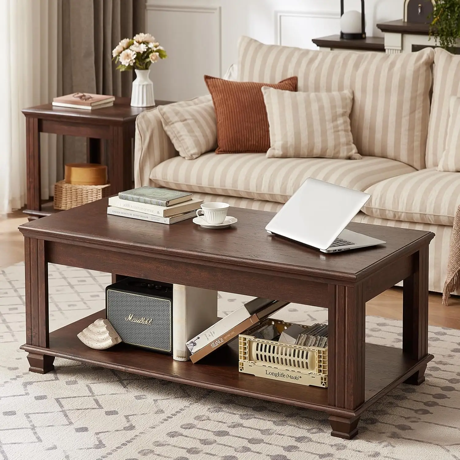 Farmhouse Coffee Tables for Living Room,Square Living Room Tables with Open Storage Shelf,Large Modern Coffee, Customized
Farmhouse Coffee Tables for Living Room,Square Living Room Tables with Open Storage Shelf,Large Modern Coffee, Customized