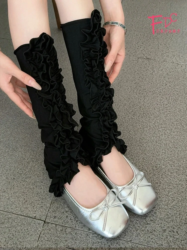 Sweet Girl Versatile Solid Color Knitted Leg Warmer Lace Lace Folds French Slack Medium Tube Leg Cover Split Socks Cover
Sweet Girl Versatile Solid Color Knitted Leg Warmer Lace Lace Folds French Slack Medium Tube Leg Cover Split Socks Cover