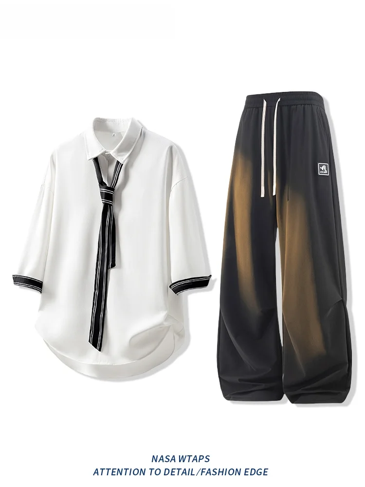 Комплект WTAPS Ice Silk: мужской летний свободный тонкий комплект с брюками 7/8 и рубашкой, легкий, из полиэфирного волокна
Комплект WTAPS Ice Silk: мужской летний свободный тонкий комплект с брюками 7/8 и рубашкой, легкий, из полиэфирного волокна