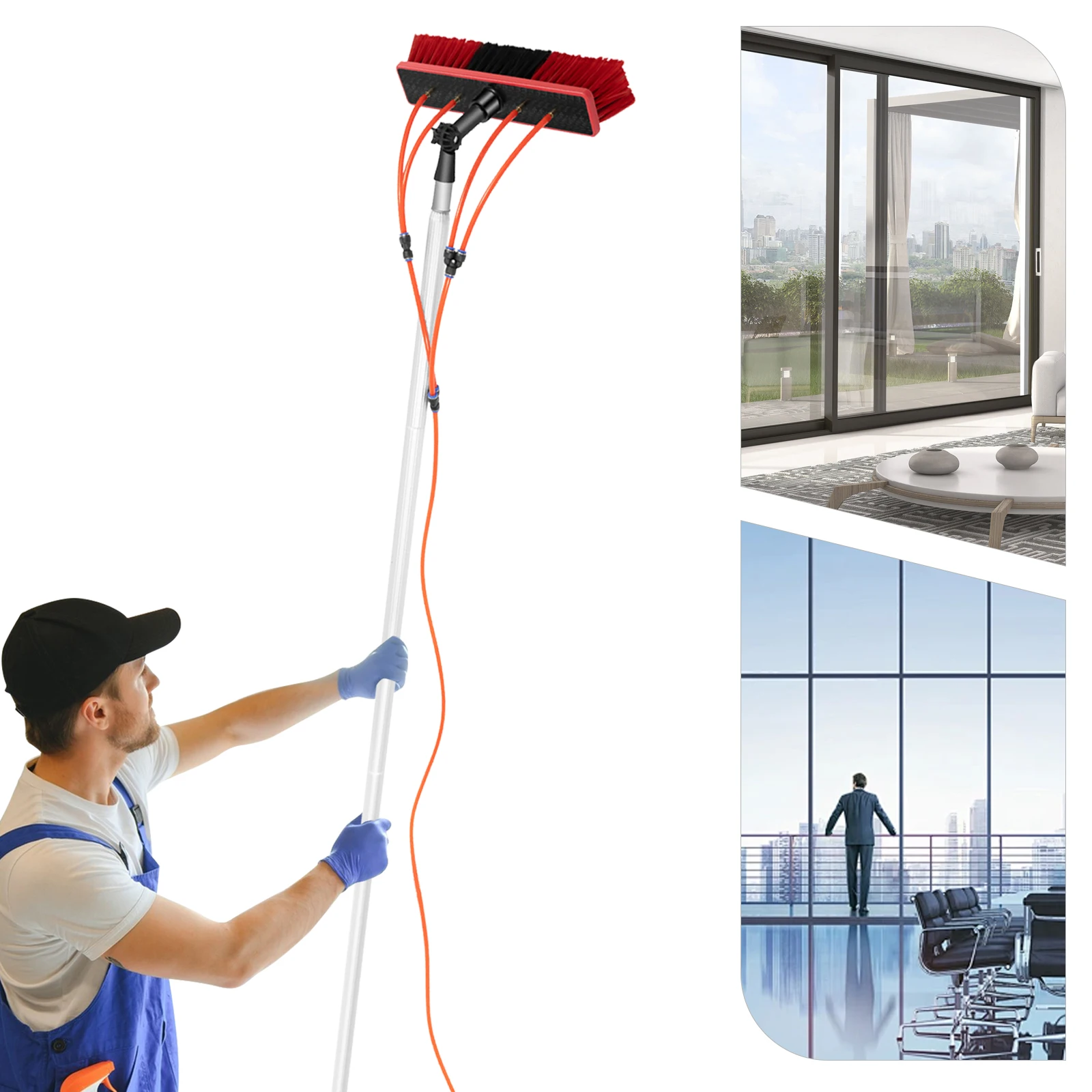 3-in-1 Window Cleaning Poles System Glass Wipping Tool Kit Dust Remover Rod with Extension Pole Water Fed
3-in-1 Window Cleaning Poles System Glass Wipping Tool Kit Dust Remover Rod with Extension Pole Water Fed