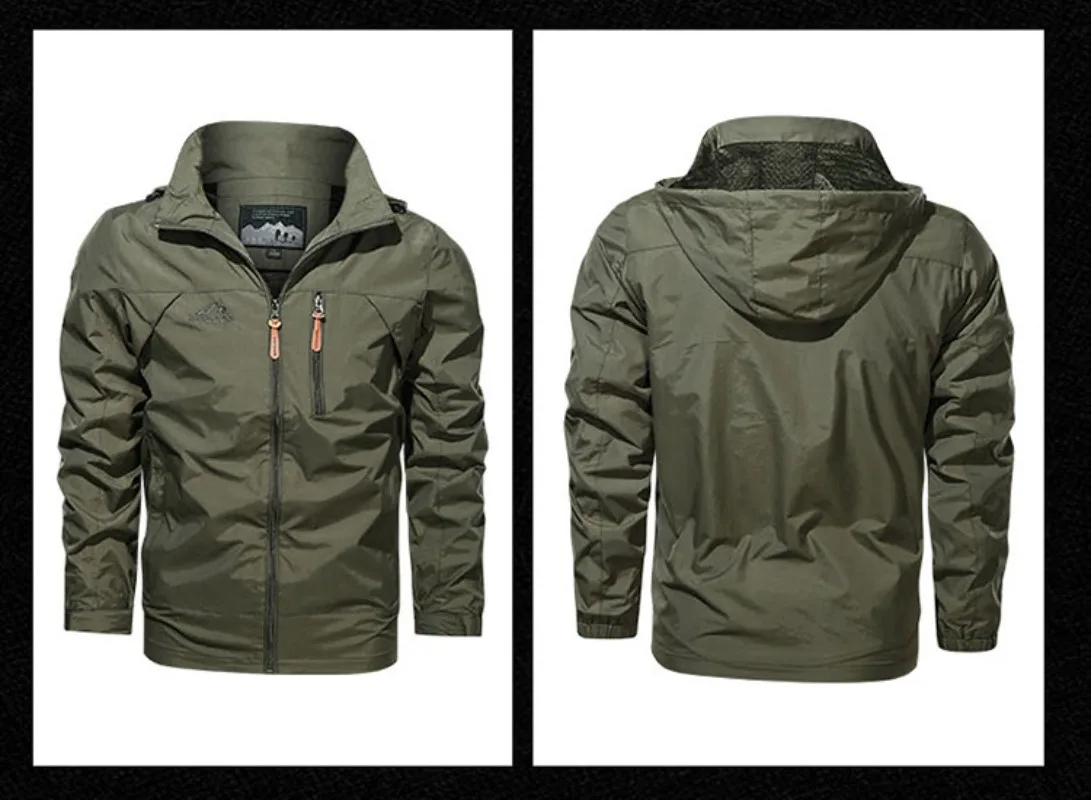 2025 Autumn Men's Hooded Windbreaker Lightweight Breathable Jacket Outdoor Raincoat Water Resistant Casual Windproof Sport Coat
2025 Autumn Men's Hooded Windbreaker Lightweight Breathable Jacket Outdoor Raincoat Water Resistant Casual Windproof Sport Coat