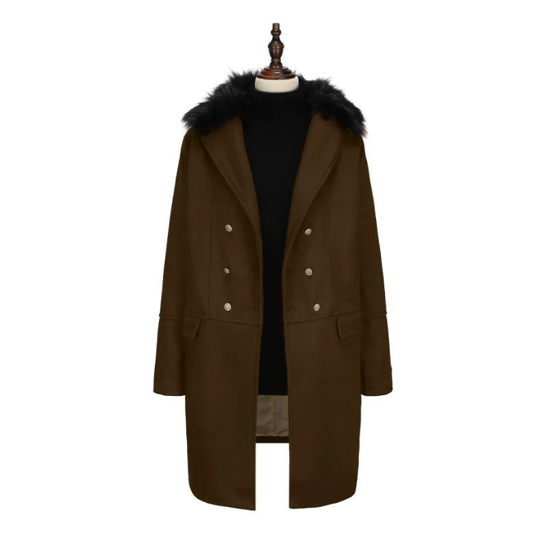 Men's Autumn and Winter Casual Woolen Coat with Double Breasted Fashionable and Versatile Fur Collar, Medium Length Windbreaker
Men's Autumn and Winter Casual Woolen Coat with Double Breasted Fashionable and Versatile Fur Collar, Medium Length Windbreaker