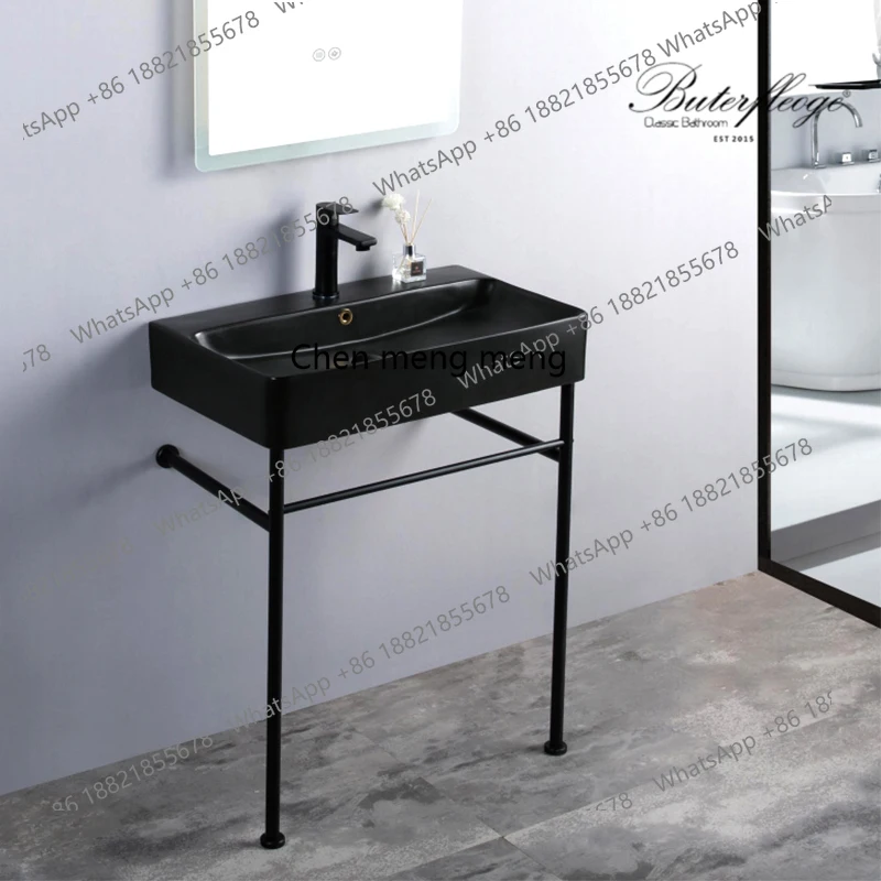 Bathroom floor-to-ceiling stainless steel bracket ceramic basin black white silver bracket hanging basin
Bathroom floor-to-ceiling stainless steel bracket ceramic basin black white silver bracket hanging basin