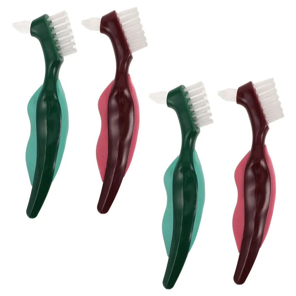 4Pcs Denture Cleaning Brush Dual Head Hard Bristle for False Teeth Crevice Cleaner Elderly Friendly Non Slip Handle Portable
4Pcs Denture Cleaning Brush Dual Head Hard Bristle for False Teeth Crevice Cleaner Elderly Friendly Non Slip Handle Portable