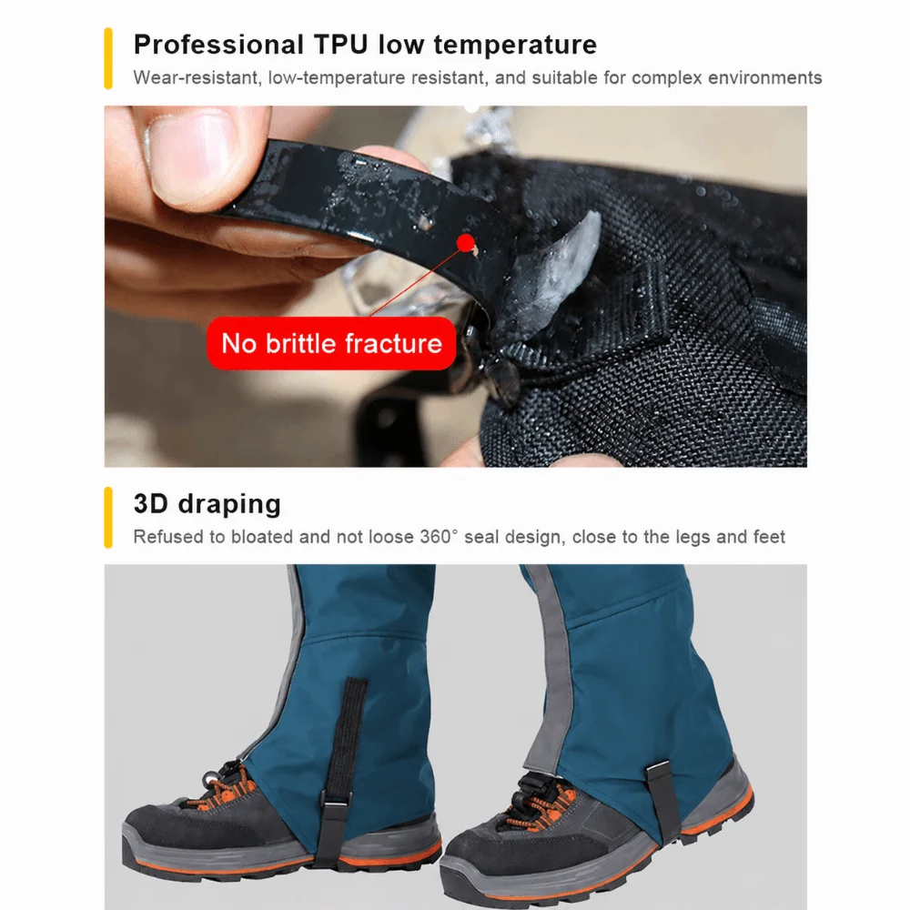 1 Pair Durable 420D Nylon Fabric Hiking Leg Gaiters Lightweight Rip-Stop Snow Boot Gaiters Waterproof Gaiters Climbing
1 Pair Durable 420D Nylon Fabric Hiking Leg Gaiters Lightweight Rip-Stop Snow Boot Gaiters Waterproof Gaiters Climbing
