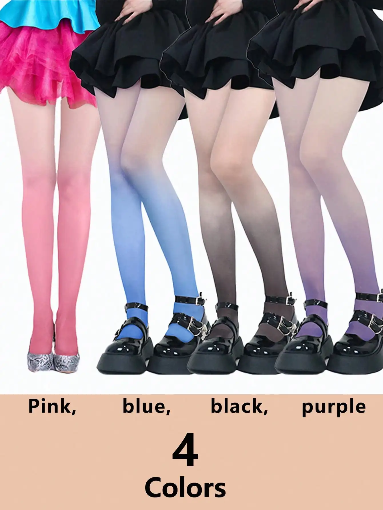 Ультратонкие колготки с градиентным цветом для женщин, 4 цвета, летний стиль Лолита, подходит для веса 40-60 кг
Ультратонкие колготки с градиентным цветом для женщин, 4 цвета, летний стиль Лолита, подходит для веса 40-60 кг
