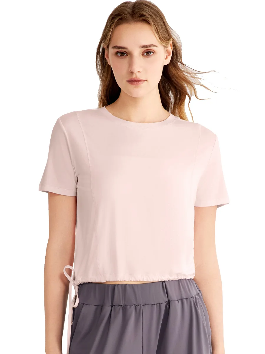 Women's Yoga T-Shirt Casual Loose Fit Tops Soft Stretchy Short Sleeve Top Drawstring Hem Sports & Commuting Wear Pink Yellow
Women's Yoga T-Shirt Casual Loose Fit Tops Soft Stretchy Short Sleeve Top Drawstring Hem Sports & Commuting Wear Pink Yellow