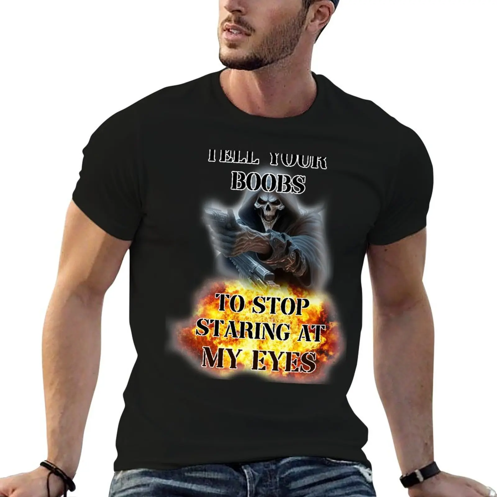 tell your boobs to stop staring at my eyes T-Shirt vintage graphic tee cheap stuff blacks designer t shirt men
tell your boobs to stop staring at my eyes T-Shirt vintage graphic tee cheap stuff blacks designer t shirt men