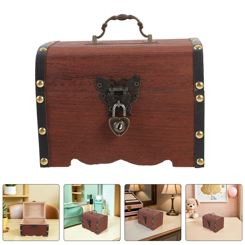 Винтажная деревянная шкатулка с замком, ретро-сундук для хранения денег, ювелирных украшений, детских сокровищ, безопасный контейнер для памятных вещей, портативный
Винтажная деревянная шкатулка с замком, ретро-сундук для хранения денег, ювелирных украшений, детских сокровищ, безопасный контейнер для памятных вещей, портативный