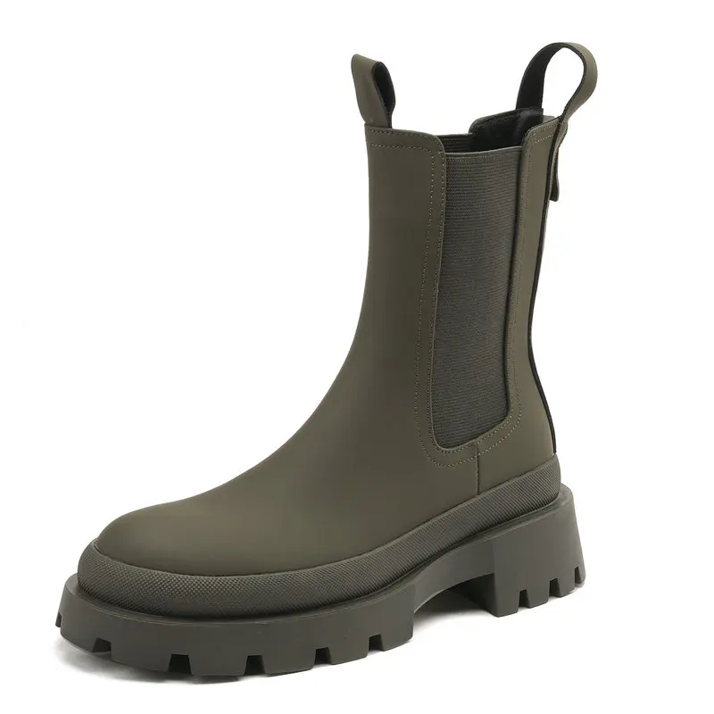2024 Women Genuine Leather Ankle Boots Autumn Winter Round Toe Thick Med Heels Platform Casual Chelsea Shoes Woman
2024 Women Genuine Leather Ankle Boots Autumn Winter Round Toe Thick Med Heels Platform Casual Chelsea Shoes Woman