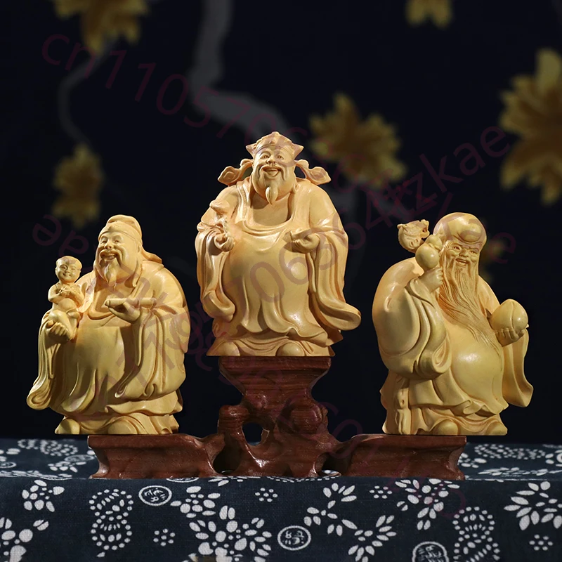 Hand Carved Boxwood Wooden Fu Lu Shou Gods Set of 3 Figurine - Prosperity Wealth Longevity Ornament Portable Hand Piece Gift
Hand Carved Boxwood Wooden Fu Lu Shou Gods Set of 3 Figurine - Prosperity Wealth Longevity Ornament Portable Hand Piece Gift