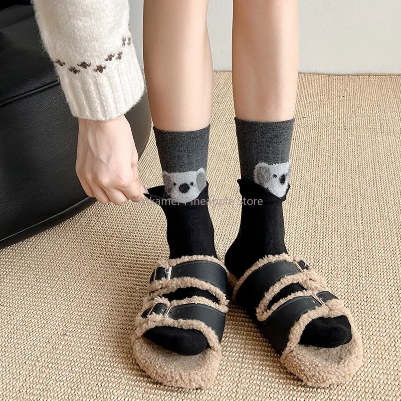 Gray Wool Socks Women's Dog Embroidery Mid Tube Cute Cartoon Socks Fashion College Style Breathable Sock
Gray Wool Socks Women's Dog Embroidery Mid Tube Cute Cartoon Socks Fashion College Style Breathable Sock
